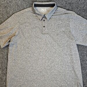 North‎ Hudson Men's XL Gray Performance Stretch Polo Shirt Golf